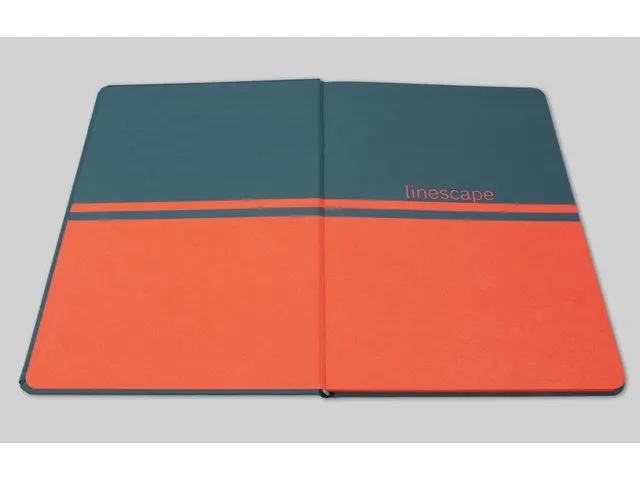 Carnet Sigel Linescape Neo A5 bleu/papaye à couverture rigide