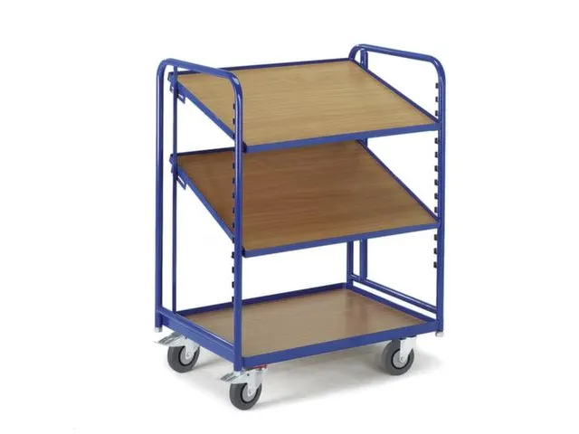 Bijzetwagen Voor Euronorm Bakken 410x610mm 200kg 3 Etages Hout