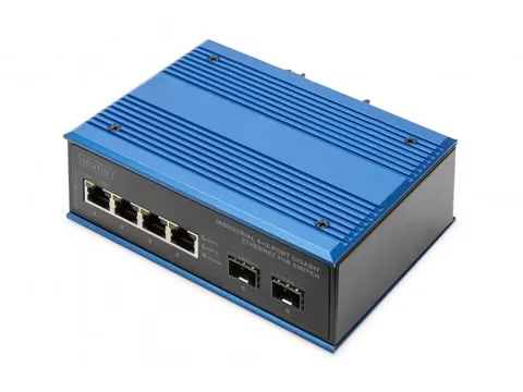 Industriële Gigabit Ethernet PoE Switch met 4+2 poorten