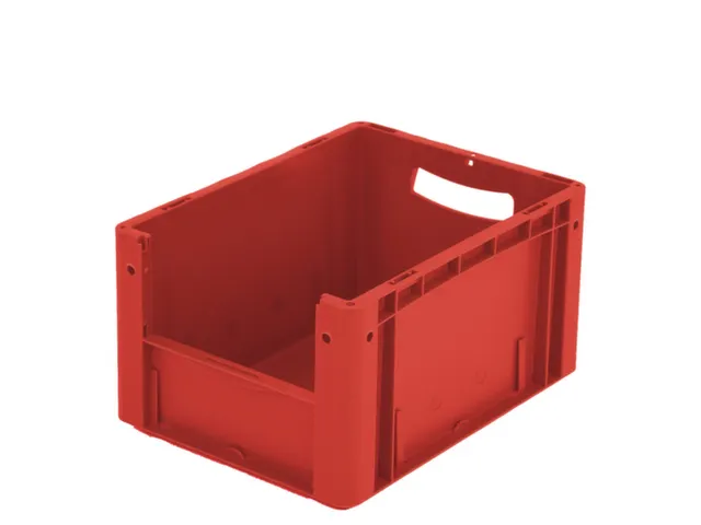 Euronorm Stapelkrat M. Grijpopening Pp Hxlxb 220X400X300Mm Rood