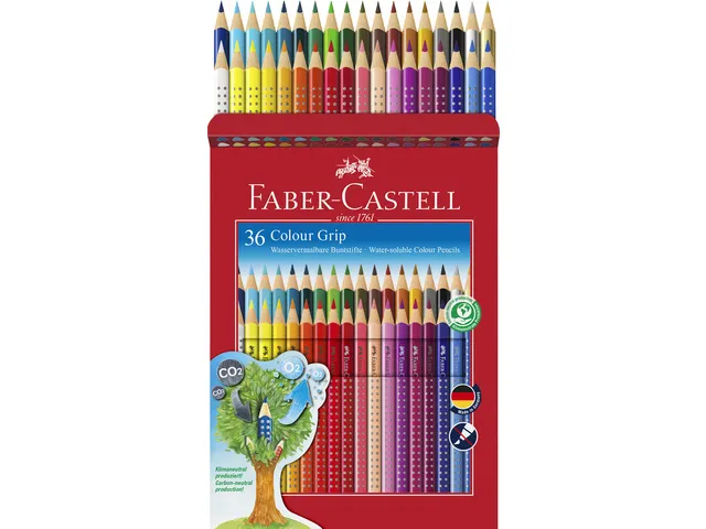 Crayon de couleur Faber-Castell 36 pces 2 lignes de 18 pces dans un et