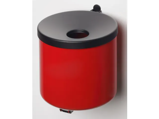 Wandasbak 2.4 liter HxØ 160x155mm Ral3000 Rood Staal