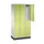 Dubbeldekse garderobekast,RAL 7035/RDS1108060,HxBxD 1950x920x500mm