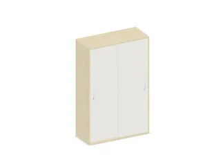 Schuifdeurkast 1540x1000x430mm Romp Esdoorn Decor Front Wit - 1