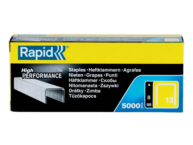 Nieten Rapid 13/8 gegalvaniseerd standaard 5000 stuks