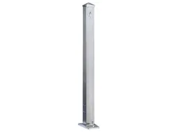 Afzetpaal Rvs 70X70Mm H 900Mm Kiepbaar Afsluitbaar Opschroefbaar