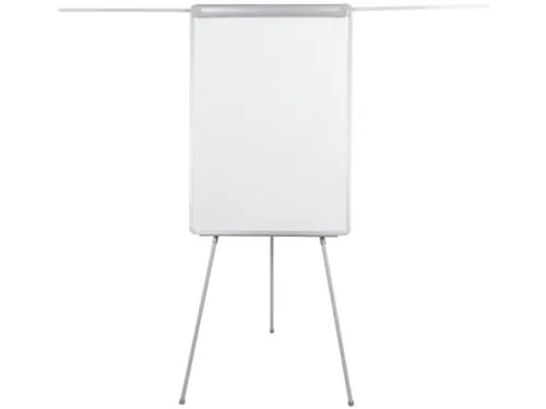 Flipchart Magnetisch Met Zijarmen Uitschuifbaar 100x70cm Lichtgrijs