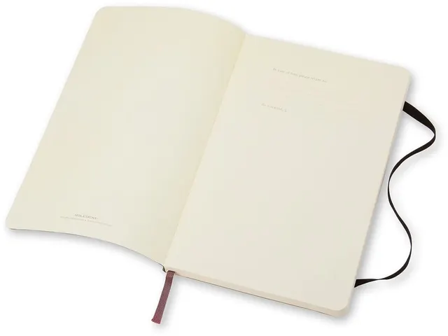 Notitieboek Moleskine large 130x210mm lijn soft cover zwart