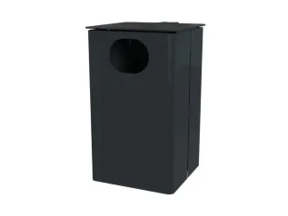 afvalbak,HxBxD 537x325x388mm,afvalbak inhoud 35l,romp staal RAL7016 - 1