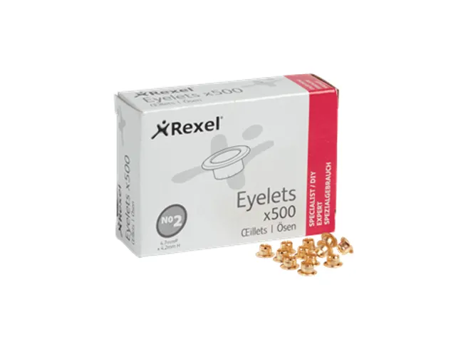 Rexel Eyelets Velos ringen Nr. 2 Koper 4.2mm