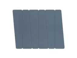 Akoestische PET-vilt trapezium stroken blauw 30x120cm 6 stuks