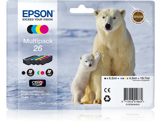 Multipack 4-colours 26 Claria Premium Ink