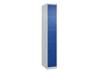 lockerkast HxBxD 1850x300x500mm 1x5vakken cil.-slot staand op vloer - 1
