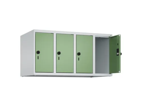 opzetkast,v. locker,4vak.,vak B 250mm,HxBxD 500x1000x500mm,vleugeldeur