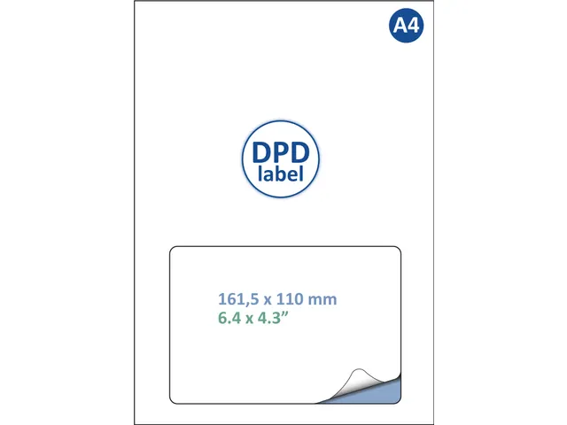 Retourlabel DPD label A4 161.5x110mm 1000 Vel