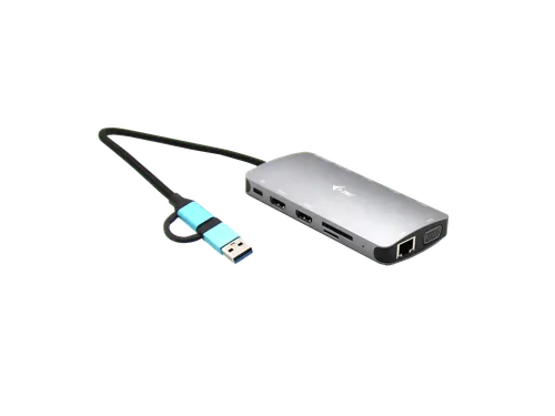 USB 3.0 USB-C/Thunderbolt 3x Display Metal Nano Dock with LAN + Power