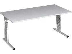 Bureau C-Poot Hxbxd 680-820X1600X800Mm Lichtgrijs