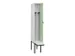 locker met bank,voor scheiding van kleding,HxBxD 2120x300x815mm,1vak