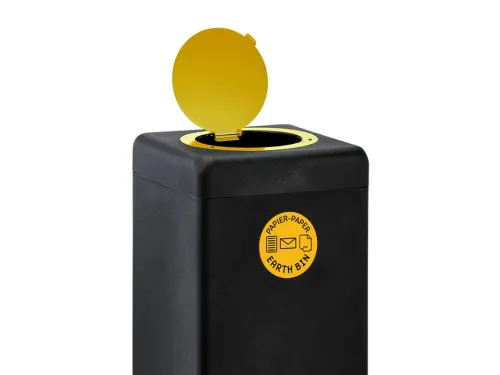 Afvalbak 90 liter EarthBin Geel Zwart