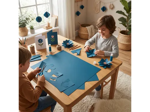 Fotokarton Kangaro 50x70cm 300gr middenblauw pak 25 vel