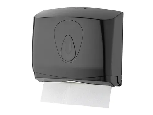 PlastiQline Handdoekdispenser mini kunststof zwart ABS wandmontage