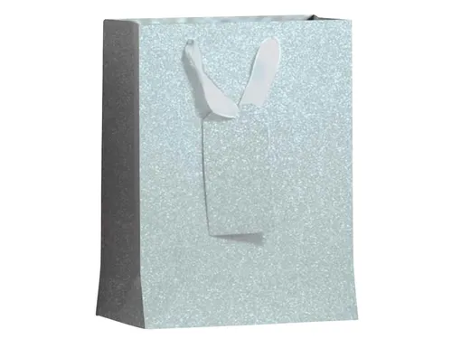 Cadeautas IG Group Zilver glitter 175x98x229mm