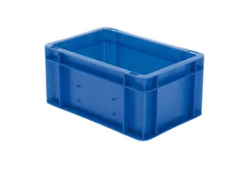 Euronorm-stapelbak 5.5l 145x300x200mm Wanden/bodem Gesloten Blauw