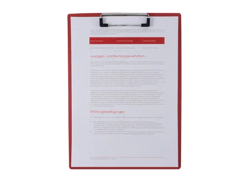 klembord A4 rood met sterke klem