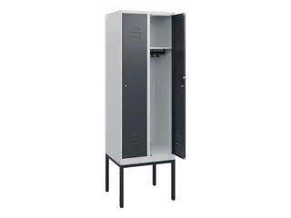 locker,HxBxD 1950x600x500mm,2vak,vak B 300mm,cil.-slot,voetonderstel - 2