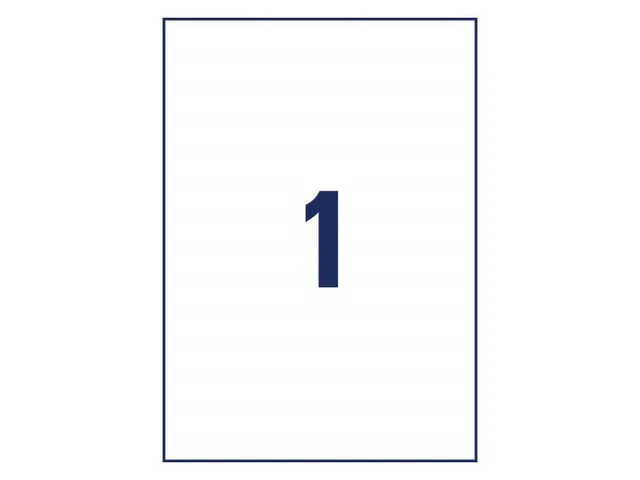 etiket Avery ILK 210x297mm 100 vel 1 etiket per vel wit