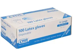 Handschoen CMT XL latex poedervrij wit 100 stuks
