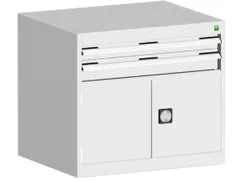ladekast HxBxD 700x800x525mm 2laden RAL7035 front RAL7035