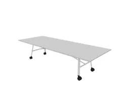 klaptafel,HxBxD 750x3200x1200mm,hoekig,4voeten wit,ovale buis