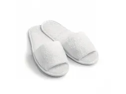 Hotelslipper met open neus Wit 100 paar met papieren wikkel