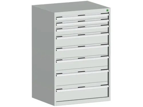 ladekast 1200x800x750mm 8laden zware lasten RAL7035 front RAL7035