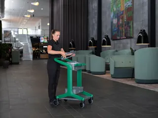 Vikan Hygiene vuilniszakhouder voor HyGo Mobile Cleaning Station grijs - 15