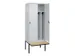 locker voor scheiding van kleding,HxBxD 2120x800x815mm,2vak