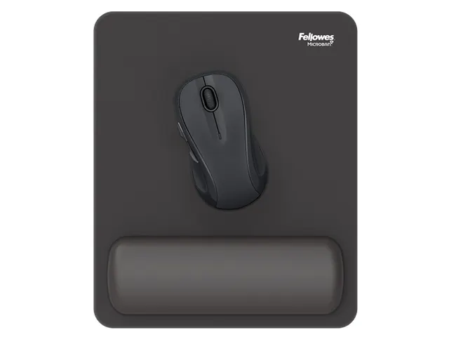 Muismat met polssteun Fellowes Breyta zwart 20x24cm