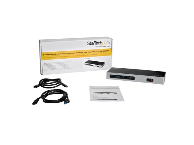 Dual-4K Docking Station Met 6 X Usb C / Usb 3.0 Poorten