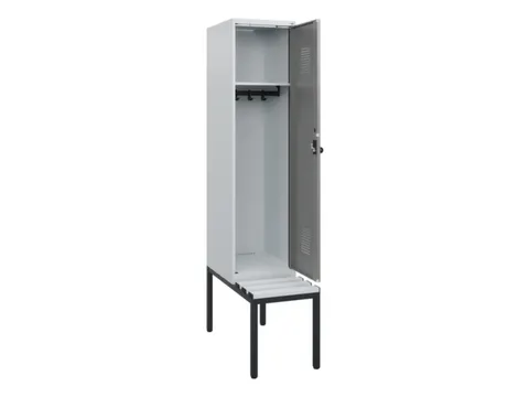 locker met bank,HxBxD 1950x400x815mm,1vak,vak B 400mm,draaigrendel