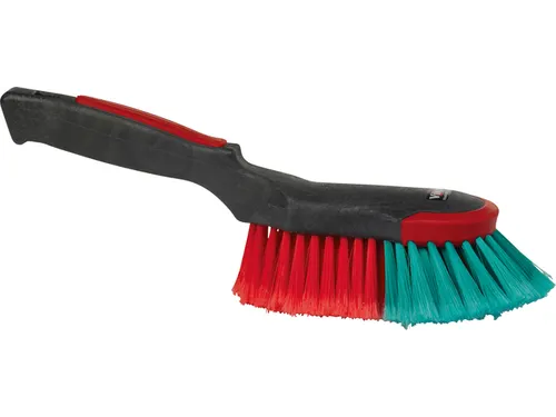 Handborstel Vikan ergo met rubber stootrand 32cm Zachte splitvezel