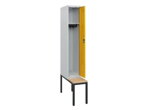 locker met bank,HxBxD 1950x300x815mm,1vak,vak B 300mm,cilinderslot