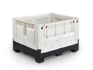 Palletbox,HxLxB 800x1200x1000mm,720l,PE,zwart/ivoorkleurig - 1