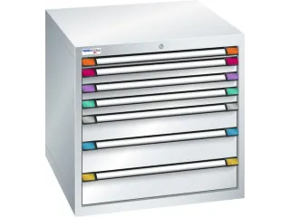 ladekast HxBxD 800x805x695mm 7laden slot RAL7035 front RAL7035 - 2