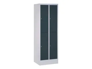lockerkast,HxBxD 1850x600x500mm,2x2vakken,RAL7035,front RAL7016 - 2
