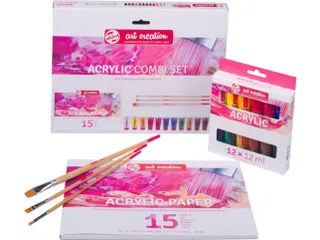 Schilderset Talens Art Creation acrylverf à 16-delig roze - 1