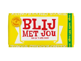 Chocolade Tony's Chocolonely reep 180gr melk noga "Blij met jou" - 2