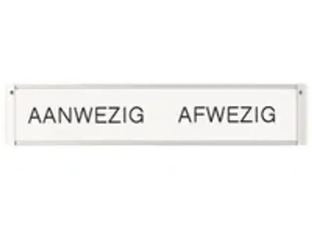 OUTLET In-uit Bord 45 Namen Aluminium Aan/afwezigheidsbord Groot Wit