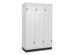 Z-garderobekast,HxBxD 1950x1200x500mm,vak B 200/400mm,draaigrendel