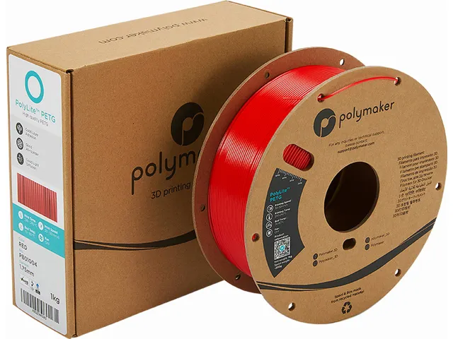 Polymaker PolyLite PETG filament 1,75 mm Rood 1 kg